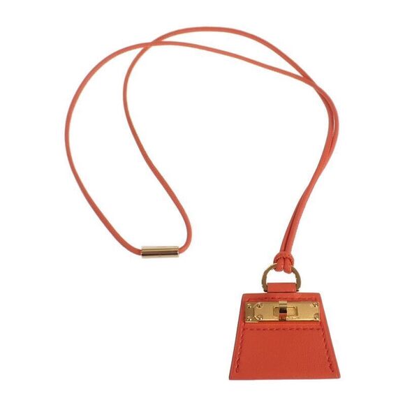 Hermes Monpty Kelly PM Necklace Swift Oranje Poppy Orange Ladies Gift Stylish